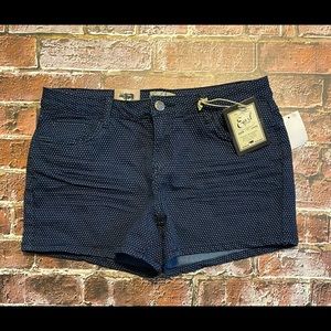NWT Earl Jeans Shorts Navy with White Dots SZ 12